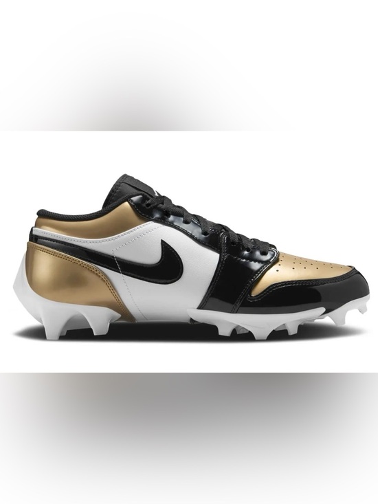 Nike Other - NWOT Air Jordan 1 Low TD Football Cleats Gold Toe Men’s Size 10 Metallic Gold